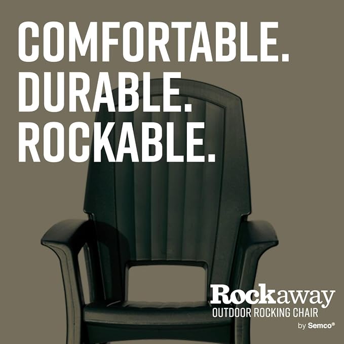 Rockaway Heavy Duty All Weather Patio or Deck Rocking Chair, and Patio - Image 6