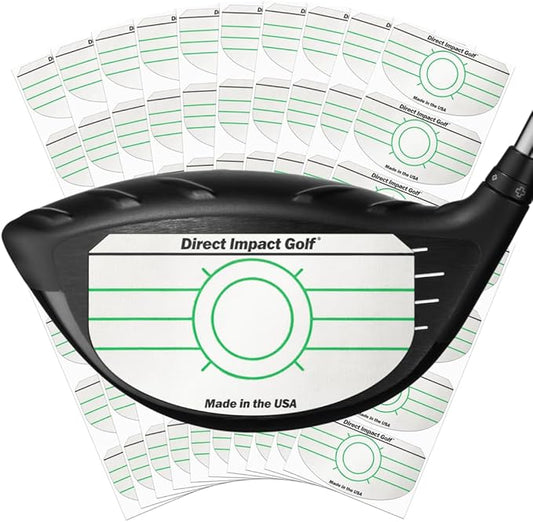Direct Impact Golf Ultra-Thin Golf Impact Tape 200 Driver Impact Labels: Instant Feedback for Distance, Accuracy, Consistency