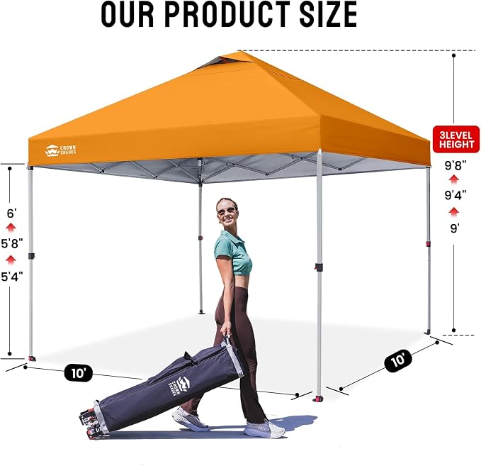 CROWN SHADES 10x10 Pop Up Canopy Tent - Image 6