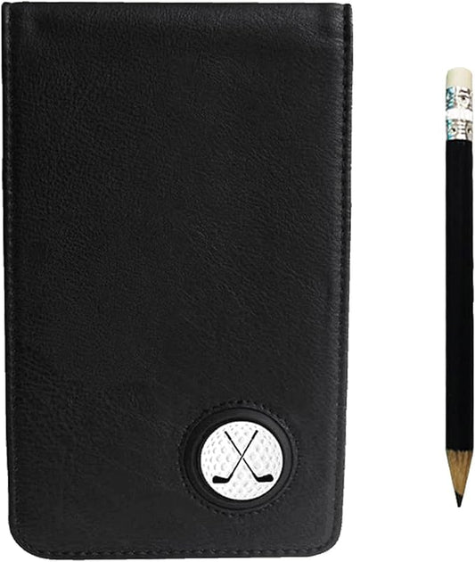 Myartte Golf Scorecard Holder Cover Yardage Book Cover with Golf Ball Marker and A Free Pencil 4.5 × 7.5 inches Black Blue Pink Multi-Color