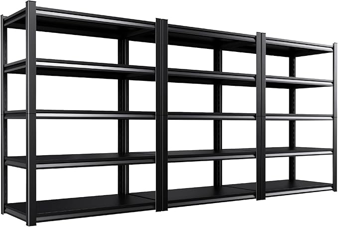 46''W Garage Shelving, AdjustableTall Heavy Duty Shelving, 5T Garage Shelves by KORVENA