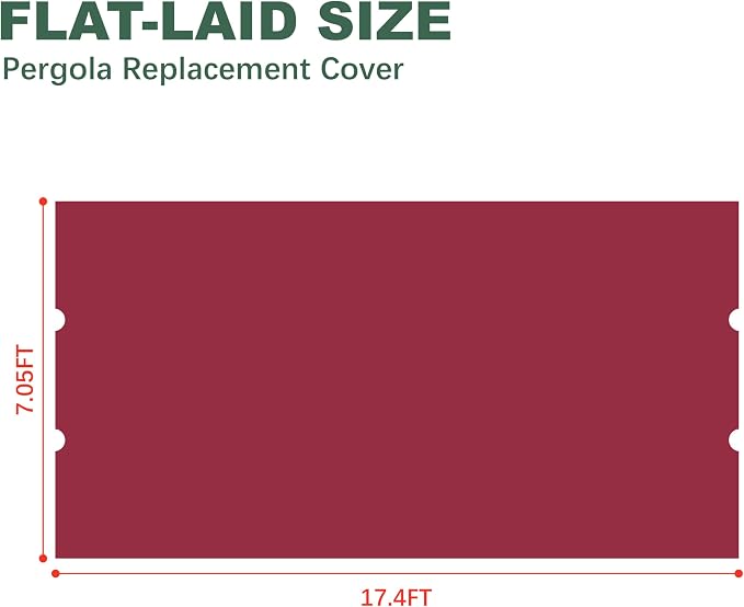 85" x 208" Universal Pergola Replacement Canopy Cover | Waterproof Shade Top - Image 6