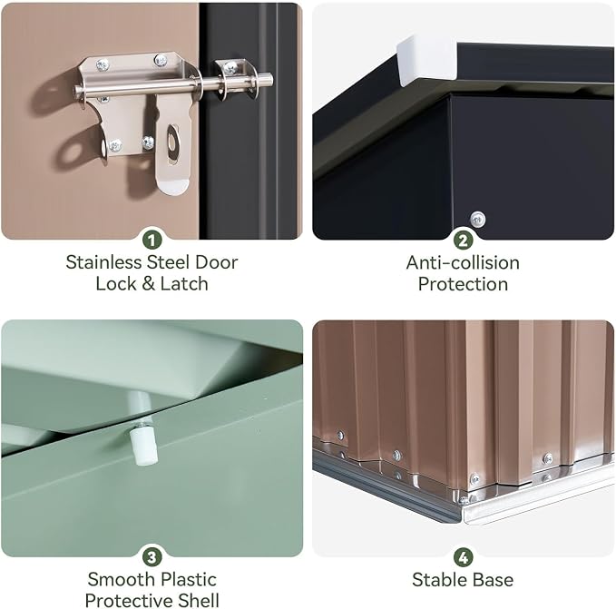 Aoxun 5x3 ft Outdoor Storage Shed - Image 6