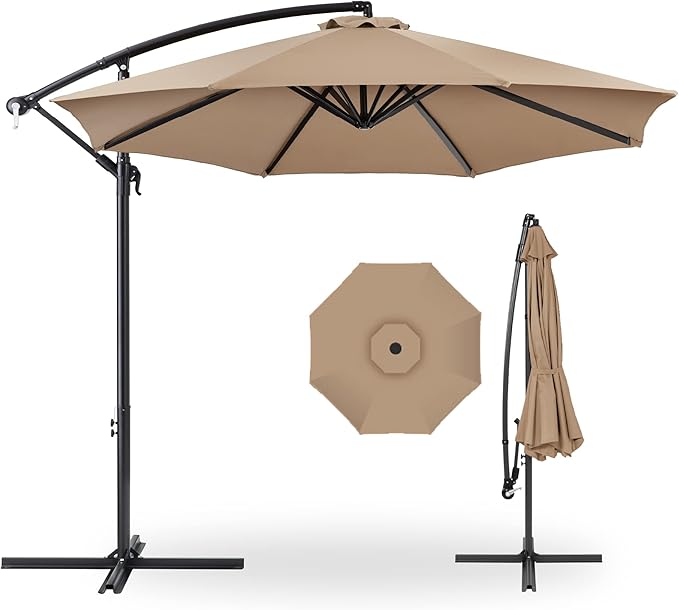 Best Choice Products 10ft Offset Hanging Market Patio Umbrella w/Easy Tilt by Unknown