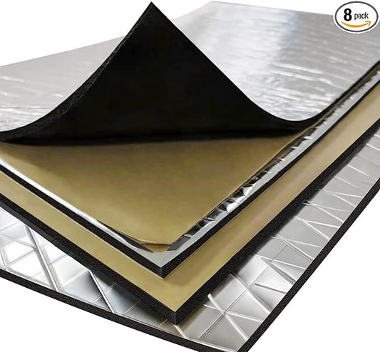 Automotive Sound Deadening Materials - 394 mil 8.7 sqft Car Sound Proofing Foam Mat, Audio Deadener and Heat Insulation for Truck, Vehicle