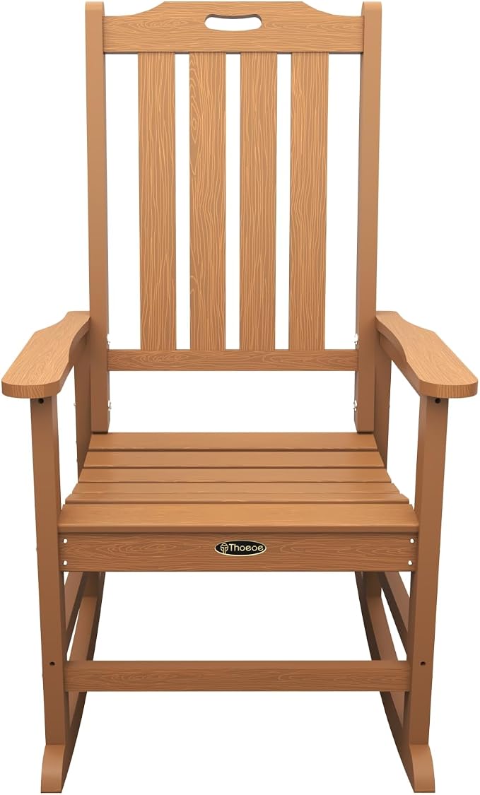 THOEOE Outdoor Rocking Chairs Set of 8, Oversized Patio Rocking Chair | HDPE - Image 8
