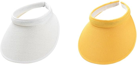 Cloth Covered Slip-On Visor for Women, Adjustable Cap Sports Sun Visors for Men