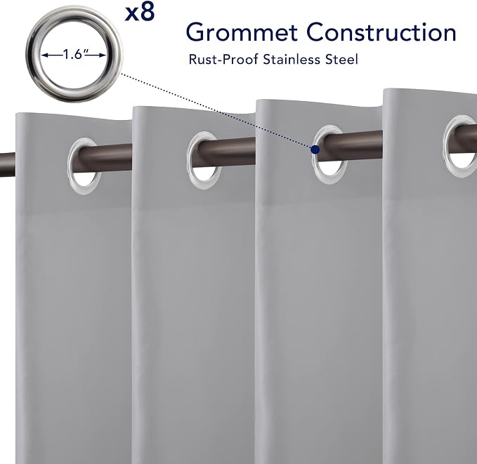 PureFit Outdoor Curtains for Patio Waterproof Weatherproof Outside Curtains | - Image 4