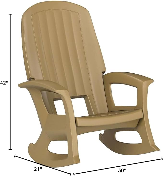 Rockaway Heavy Duty All Weather Rocking Chair, 2 Pack | Polyethylene Outdoor - Image 2