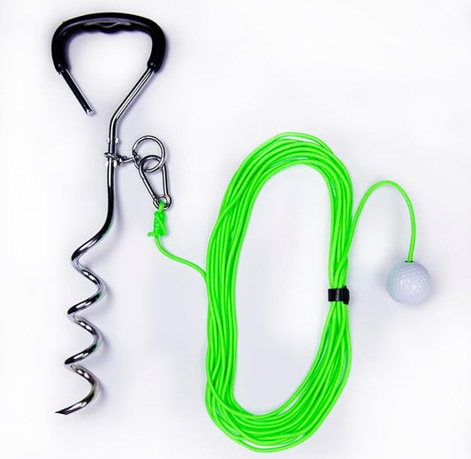 Swing Away! Golf Training Tool for Drivers & Irons - Practice Your Golf Swing in The Backyard with A Real Golf Ball & Experience 50 Feet of Ball Flight Feedback