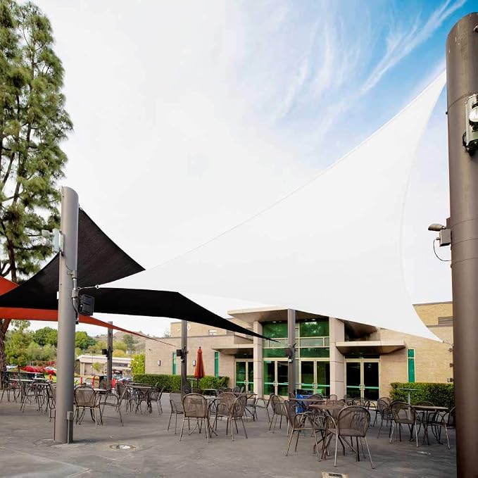 Royal Shade 14' x 14' x 14' White Triangle Sun Shade Sail Order to Make RTAPT8 by RoyalShade