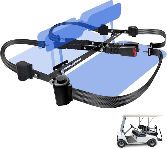 Retractable Golf Cart Seat Belt Bracket Kit for EZGO, Club Car, Yamaha