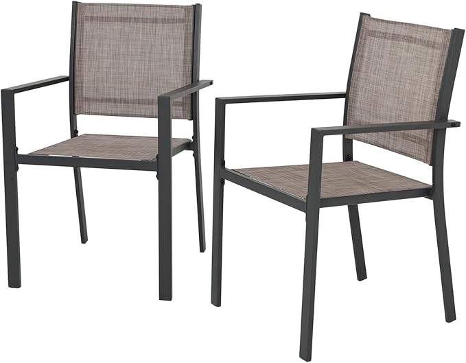 Patio Dining Chairs, All-Weather High-Resilience Textilene Outdoor Dining Chair by Olaterior