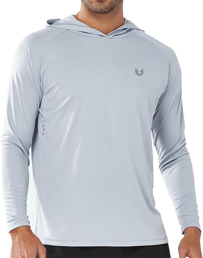 NORTHYARD Men's UPF 50+ Hoodie Shirts Long Sleeve Sun Protection Fishing Swim Beach UV SPF Rash Guard Quick Dry Lightweight