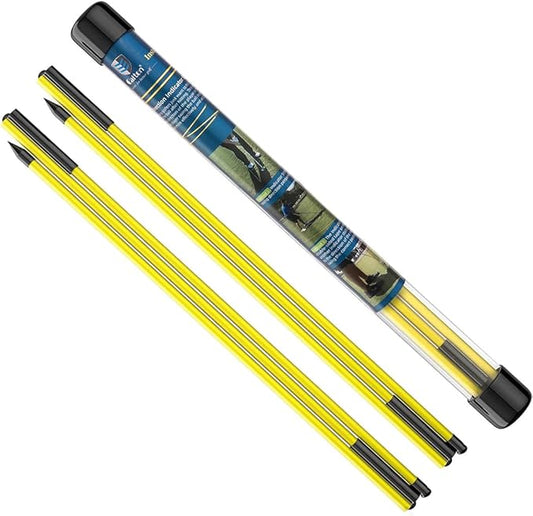 CAITON Golf Alignment Sticks 2 Sets - 48inch Alignment Practice Rods, Foldable for Easy Portability, Golf Training Aids to Improve Golf Swing, Putting Posture, with Storage Tube