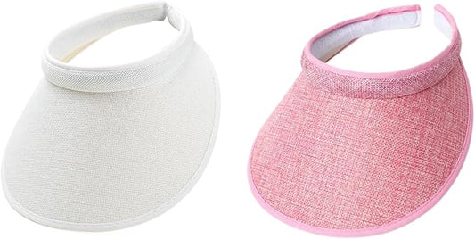 Cloth Covered Slip-On Visor for Women, Adjustable Cap Sports Sun Visors for Men