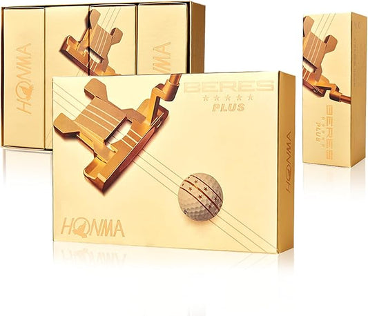 Honma BERES 5S Plus 6-Layer Golf Balls,Tour-Level Spin Control & Stable Flight Golfballs,Max Distance with Soft Urethane Cover, for Men & Women Golfers,Intermediate to Advanced Players,1 Dozen