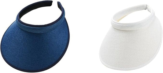 Cloth Covered Slip-On Visor for Women, Adjustable Cap Sports Sun Visors for Men