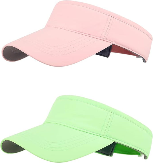Sun Visor Hat Breathable Visors Sport Golf Visor Adjustable Velcro Sun Cap UV Performance Hats for Women Men