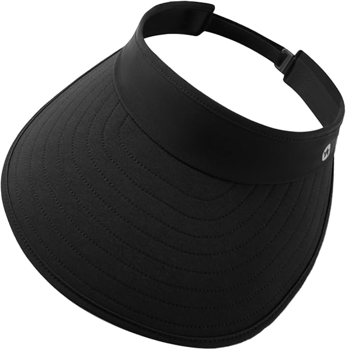 WANDER Sun Visor Hats for Women Wide Brim UV Protection Adjustable Large Golf Beach Cap Packable Travel Sport Visor
