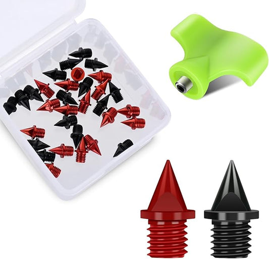 1/4 Inch Carbon Steel Track Spikes, 32 Pieces Lighter Weight Spikes Track Shoes, Each Nail Weighs Only 0.47 Grams, Used for Track and Field Sprinting or Cross Country