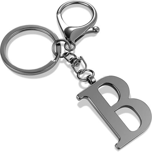 LAXPICOL Gold Letter A-Z Keychain for Women Bag Charms Purse Charms For Handbags Metal Alphabet Initial Letter Keychain