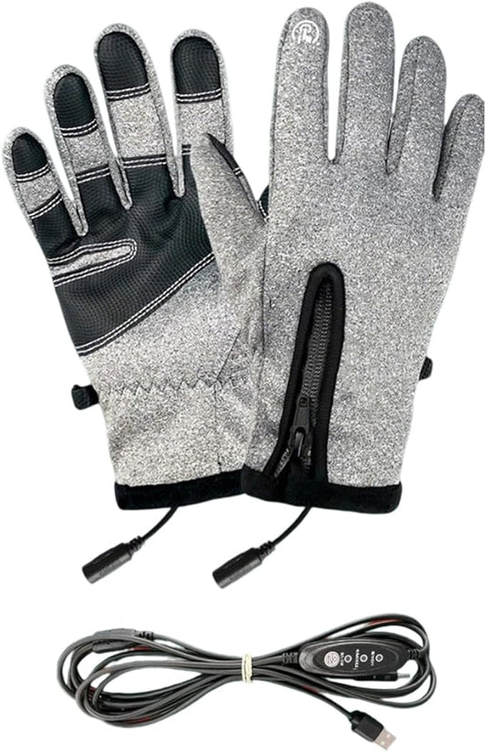 Heated Gloves for Men Women, Fast Heating Fleece Interior Gloves, Windproofing Winter Outdoor for Skiing Cycling Golf Hiking