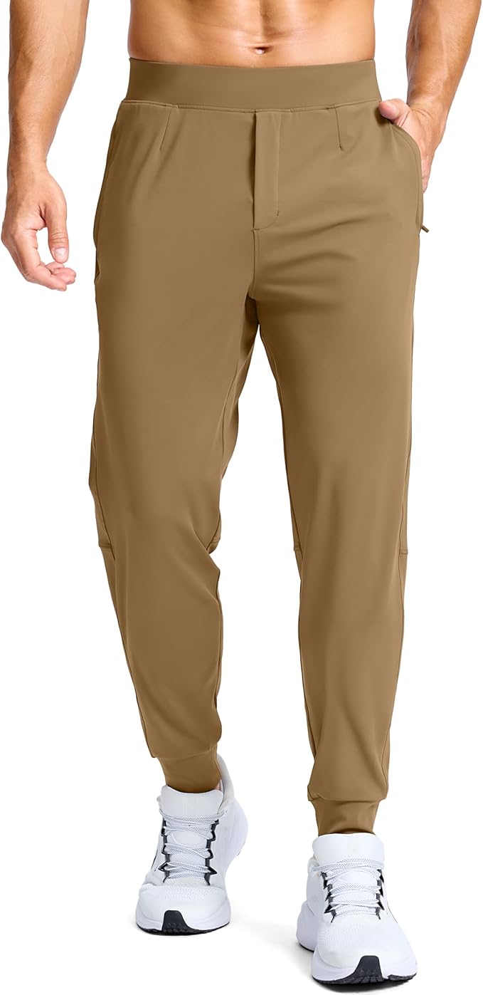 G Gradual Men's Golf Joggers Pants with Zipper Pockets Stretch Sweatpants Slim Fit Track Pants Joggers for Men Work Running
