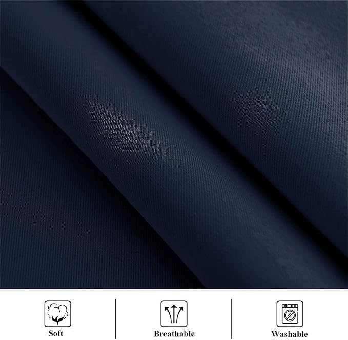 Outdoor Curtains for Patio W52 x L84 Inch Navy Blue, 1 Panel | Outdoor Blackout - Image 6