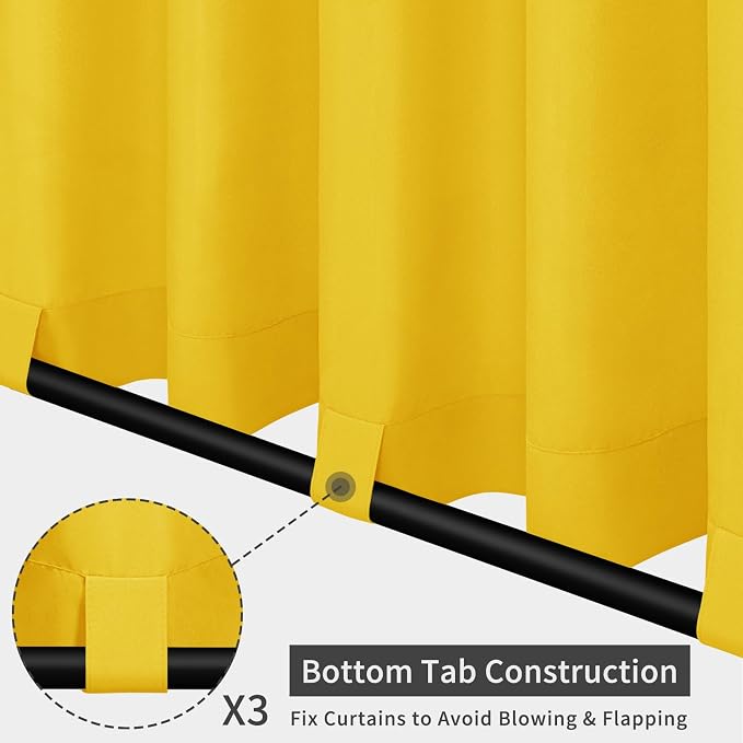 Easy-Going Outdoor Patio Curtains 2 Panels, 54x120 inch, Porch and Pergola - Image 3