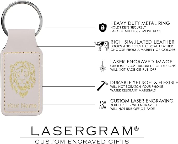 LaserGram Rectangle Keychain, Disc Golf, Personalized Engraving Included