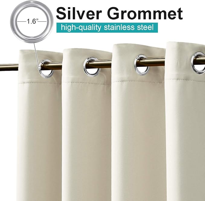 NICETOWN Outdoor Curtain for Patio Waterproof, Thermal Insulated Rustproof - Image 2