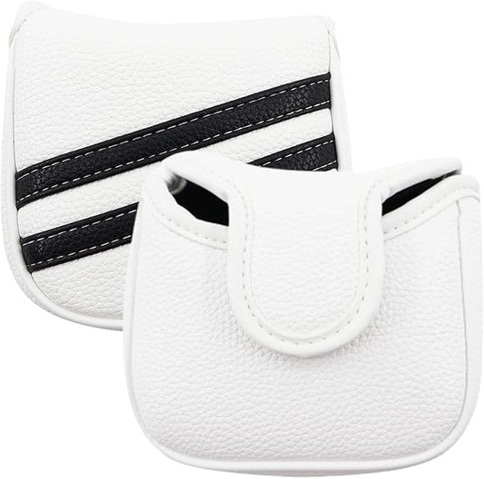 Golf Club Covers,4pcs or 1pc Golf Headcovers for Woods and Driver Fairway Hybrids Women Men - Premium PU Leather with Interchangeable Tags & Magnetic Blade and Mallet Putter Covers