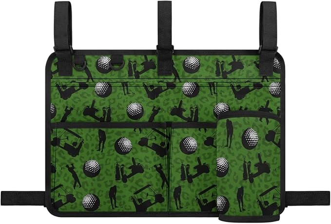 Golf Ball Golf Cart Rear Seat Organizer Universal No Drilling Storage Bag Lightweight Accessories
