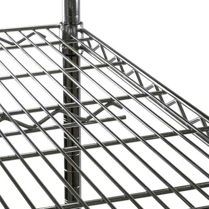 Shelving Inc. 8" d x 12" w Chrome Wire Shelving with 1 Tier Shelf, Weight Capacity 800lbs Per Shelf
