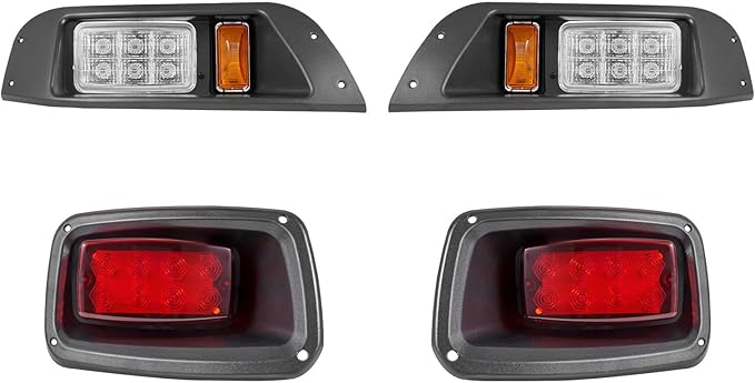 VEVOR Golf Cart Light Kit, 12V, LED Headlight and Taillight Kit with Wiring Harness, Switch, Zip Ties, ABS Housing, High-Brightness, Waterproof and Dustproof, Suitable for Club Car DS 1993-Up Models