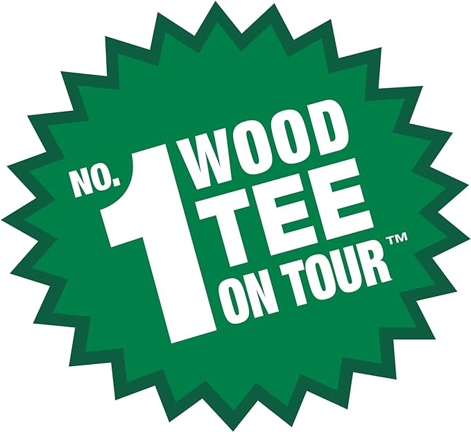PrideSports PTS Wood Golf Tees | 100 Count, 2-3/4 Inch | #1 Wood Tee on Tour | Best for Drivers & Woods
