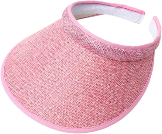 Cloth Covered Slip-On Visor for Women, Adjustable Cap Sports Sun Visors for Men