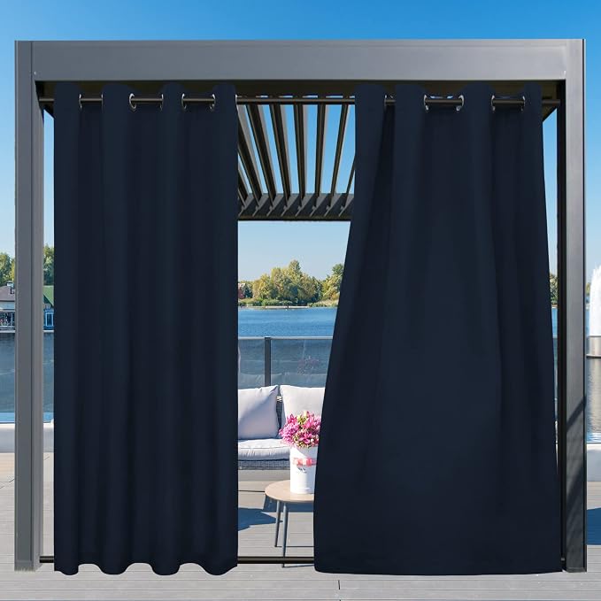 Easy-Going Outdoor Curtains for Patio 1 Panel, 54x120 inch, Weatherproof - Image 3