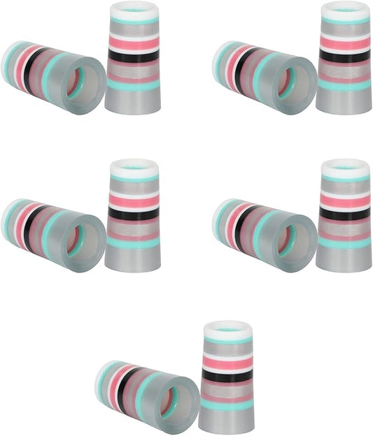 10 Pcs Golf Ferrules,Golfing Club Ferrules Colorful Golfing Iron Ferrules Fit 0.35Inch Tapered Steel Shafts