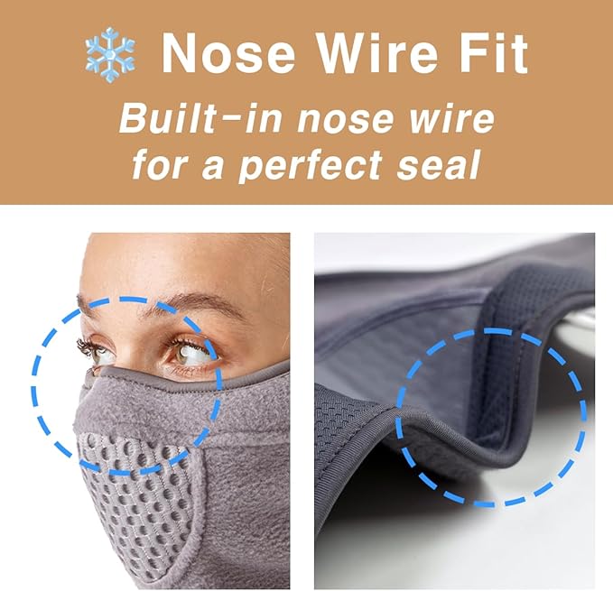 KOREA W-Series W3 Thermal Sports Balaclava Face Mask with Nose Wire for Winter | Golf, Running, Skiing & Outdoor
