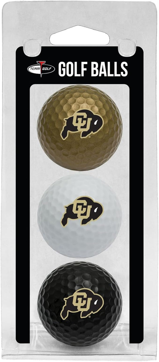 Team Golf NCAA Regulation Size Golf Balls, 3 Pack, Full Color Durable Team Imprint
