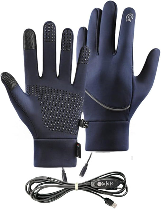 Heated Gloves for Men and Women, Winter Full Finger Hand Warmers Heated Gloves for Skiing Cycling Golf Hiking