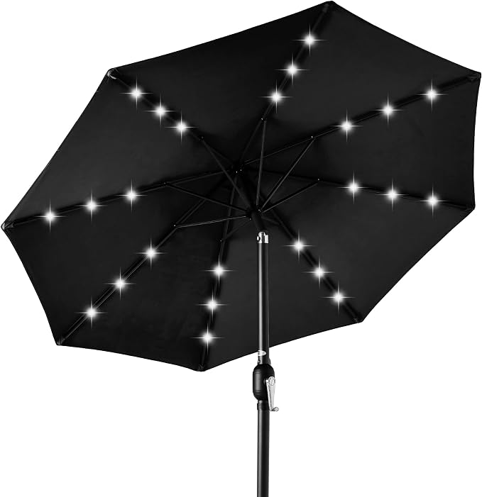Best Choice Products 10ft Solar Polyester LED Lighted Patio Umbrella w/Tilt by Unknown