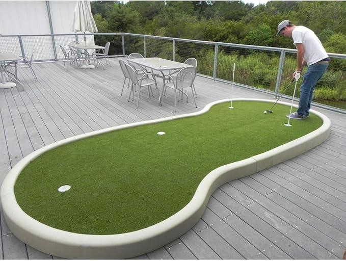 Golf Putting Green/Mat-Golf Training Mat Backyard Golf Artificial Grass Turf 4FTX13FT，Indoor Outdoor Golf Training Mat, Synthetic Fake Grass for Baseball Football Gym Sports