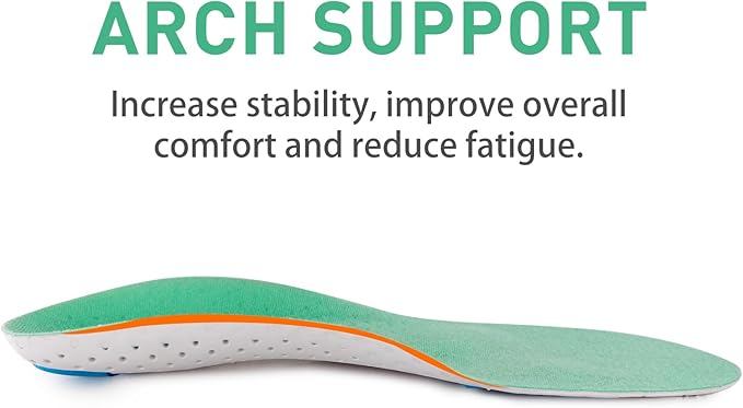 Insoles for Golf Men's Shoes Replacement, Footwear Inserts for Arch Support Inserts to Help Reduce Fatigue Cushion Shock Absorbing (Men 7-9)