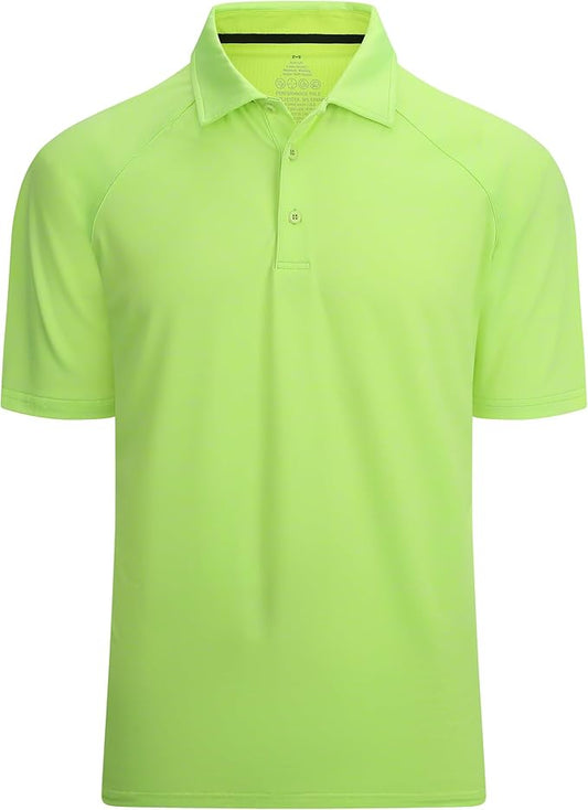 Alex Vando Mens Golf Shirt Moisture Wicking Quick-Dry Short Sleeve Casual Polo Shirts for Men