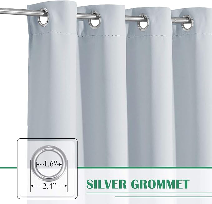 Outdoor Curtains for Patio W70 x L95 Inch Greyish White, 1 Panel | Thick Fabric - Image 2