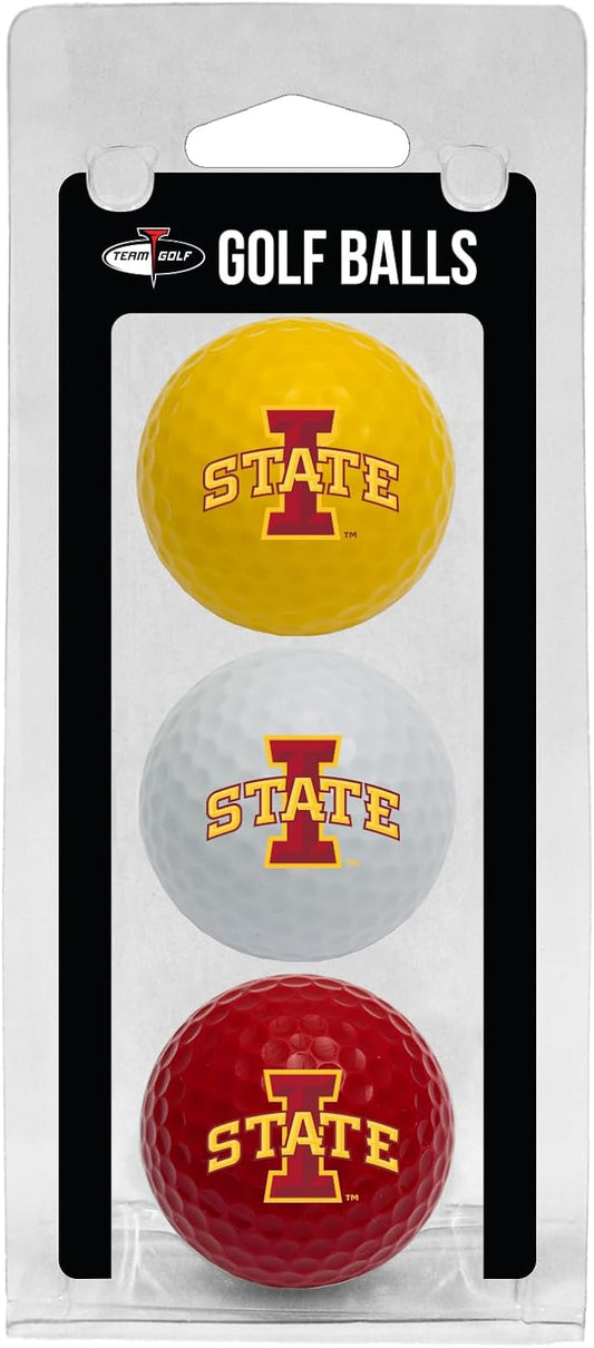 Team Golf NCAA Regulation Size Golf Balls, 3 Pack, Full Color Durable Team Imprint
