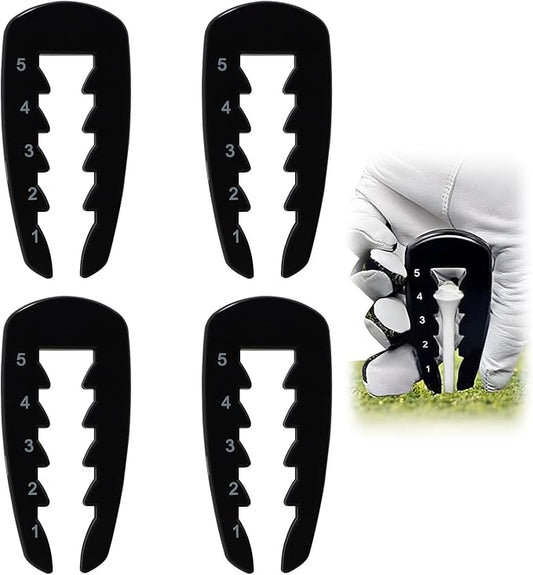 4 Pcs Golf Tee Height Setter, Adjustable Ball Seat Height, Training Aid for Consistent Swings, Distance & Accuracy, Easy-to-Use Training Tool for Beginners and Enthusiasts